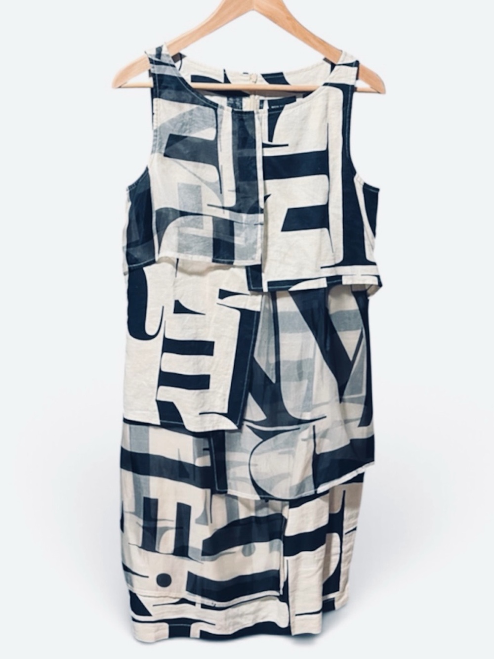 Bitte Kai Rand Typographic & Abstract Print Graphic Dress - Black/Beige